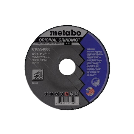 Metabo Grinding Wheel 9" x 1/4" x 7/8" - A24N Original Grinding US616572000